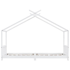 Sengeramme for barn heltre furu hvit 90x200 cm