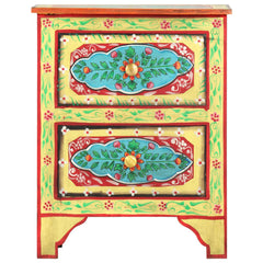 Håndmalt nattbord 40x30x50 cm heltre mango