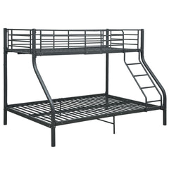 Køyeseng ramme svart metall 140x200 cm/90x200 cm