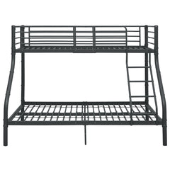 Køyeseng ramme svart metall 140x200 cm/90x200 cm