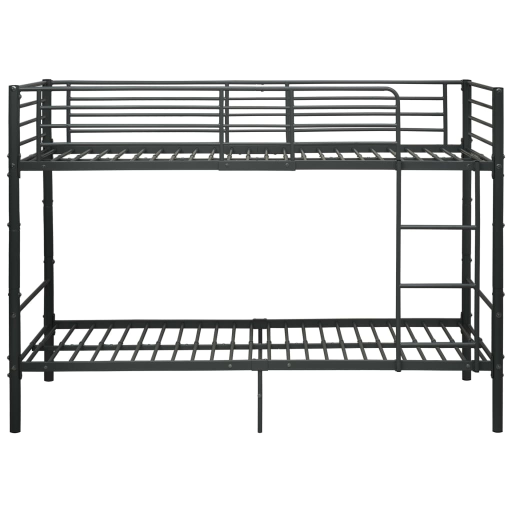 Køyeseng svart metall 90x200 cm