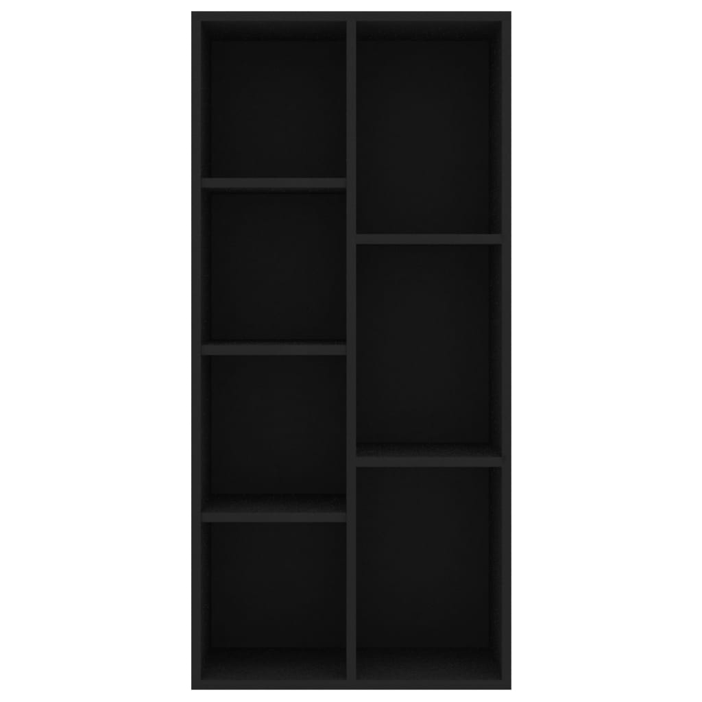 Bokhylle svart 50x25x106 cm konstruert tre