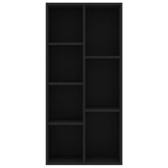 Bokhylle svart 50x25x106 cm konstruert tre