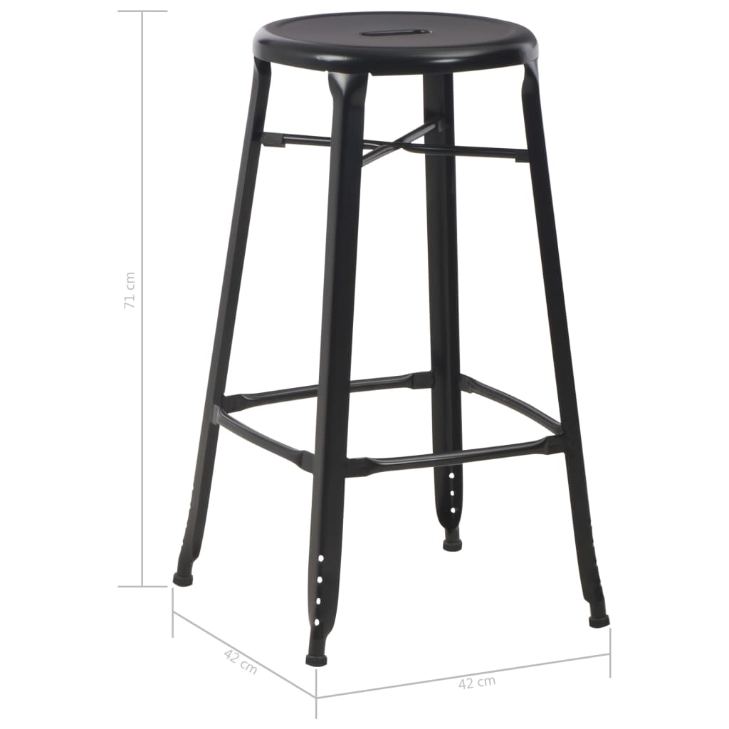 Barkrakker 4 stk svart stål
