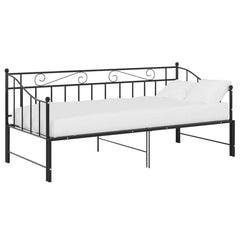 Uttrekkbar ramme til sovesofa svart metall 90x200 cm