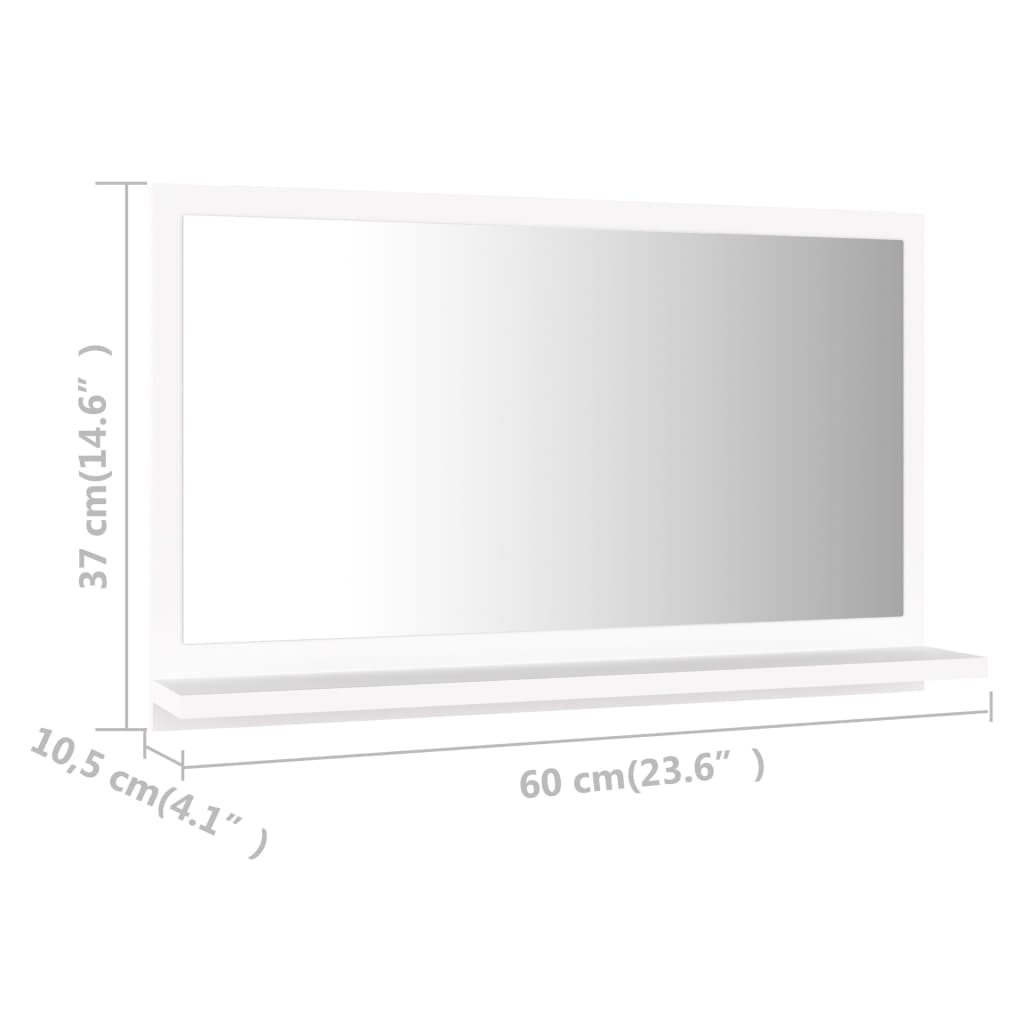 Baderomsspeil hvit 60x10,5x37 cm konstruert tre