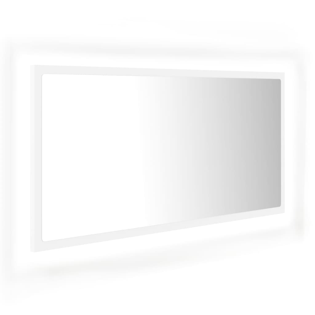 Baderomsspeil LED hvit 90x8,5x37 cm akryl