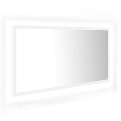Baderomsspeil LED hvit 90x8,5x37 cm akryl