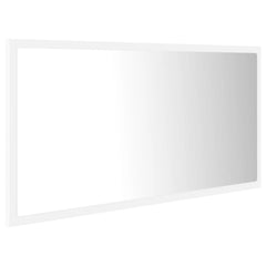 Baderomsspeil LED hvit 90x8,5x37 cm akryl