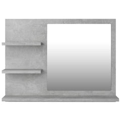 Baderomsspeil betonggrå 60x10,5x45 cm konstruert tre