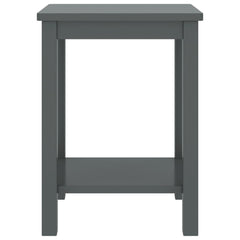 Nattbord mørkegrå 35x30x47 cm heltre furu