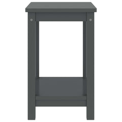 Nattbord mørkegrå 35x30x47 cm heltre furu