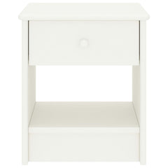 Nattbord hvit 35x30x40 cm heltre furu