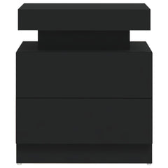 Nattbord svart 45x35x52 cm konstruert tre