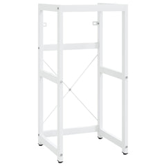 Badehylle hvit 40x38x83 cm jern