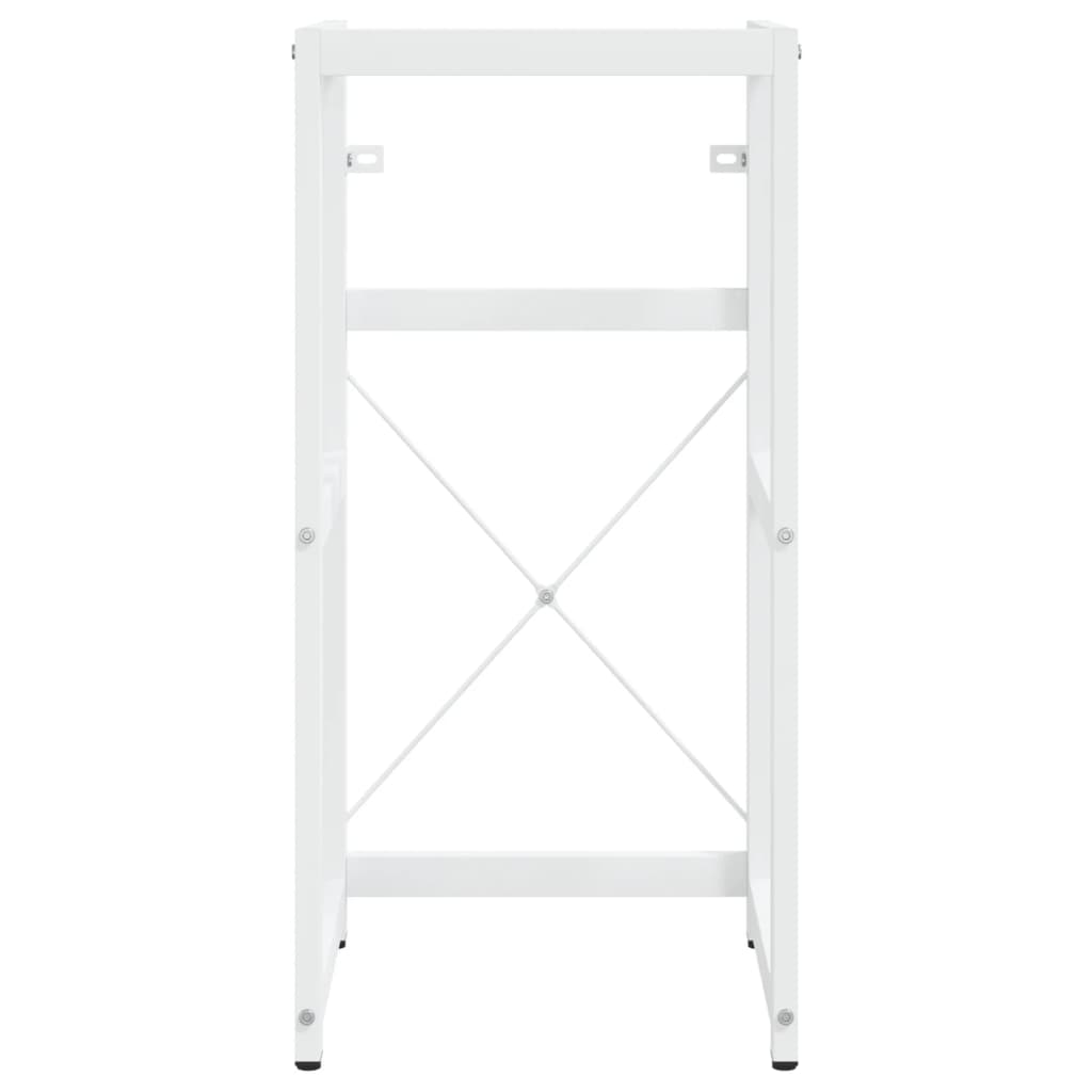 Badehylle hvit 40x38x83 cm jern