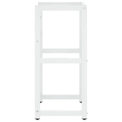 Badehylle hvit 40x38x83 cm jern