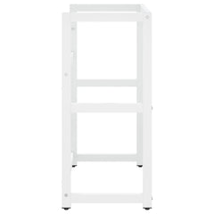Badehylle hvit 59x38x83 cm jern