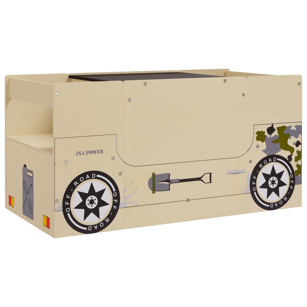 Barnebord og stolsett 3 deler terrengbildesign MDF