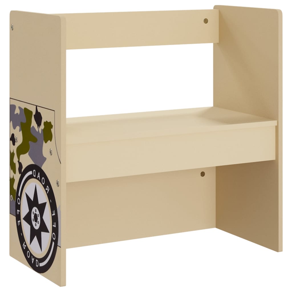 Barnebord og stolsett 3 deler terrengbildesign MDF