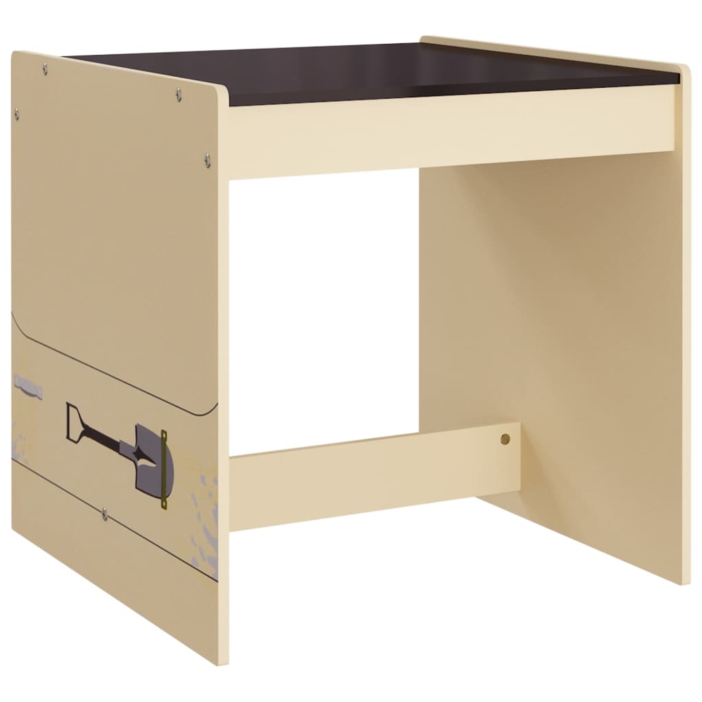 Barnebord og stolsett 3 deler terrengbildesign MDF
