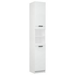 Baderomsskap hvit 32x34x188,5 cm konstruert tre