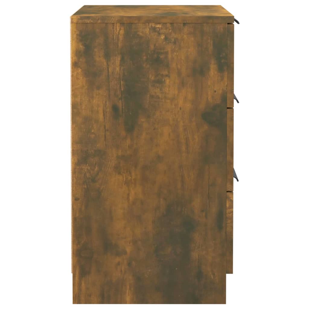 Nattbord 2 stk røkt eik 40x36x65 cm - SminkeBord.no