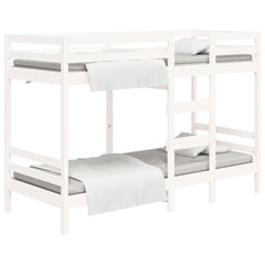 Køyeseng hvit 75x190 cm heltre furu