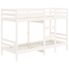 Køyeseng hvit 75x190 cm heltre furu