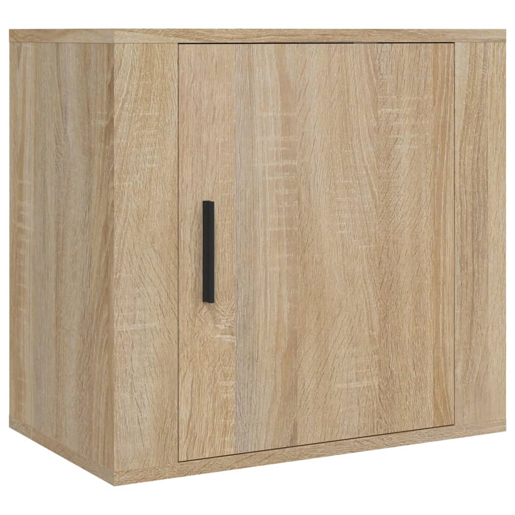 Veggmonterte nattbord 2 stk sonoma oak 50x30x47 cm - SminkeBord.no