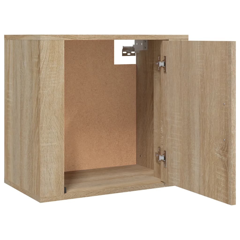 Veggmonterte nattbord 2 stk sonoma oak 50x30x47 cm - SminkeBord.no