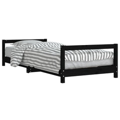 Barnesengeramme svart 80x200 cm heltre furu - SminkeBord.no