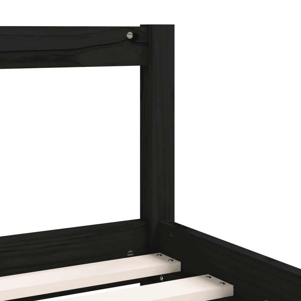 Barnesengeramme svart 80x200 cm heltre furu - SminkeBord.no