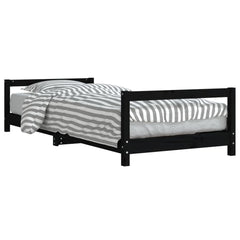 Barnesengeramme svart 90x200 cm heltre furu - SminkeBord.no