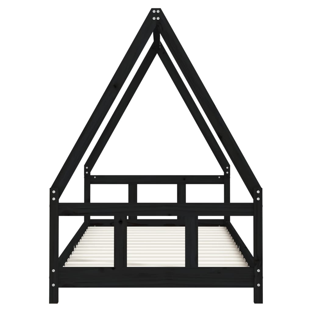 Barnesengeramme svart 90x200 cm heltre furu - SminkeBord.no