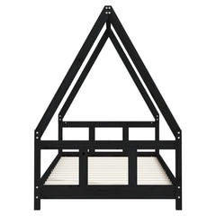 Barnesengeramme svart 90x200 cm heltre furu - SminkeBord.no