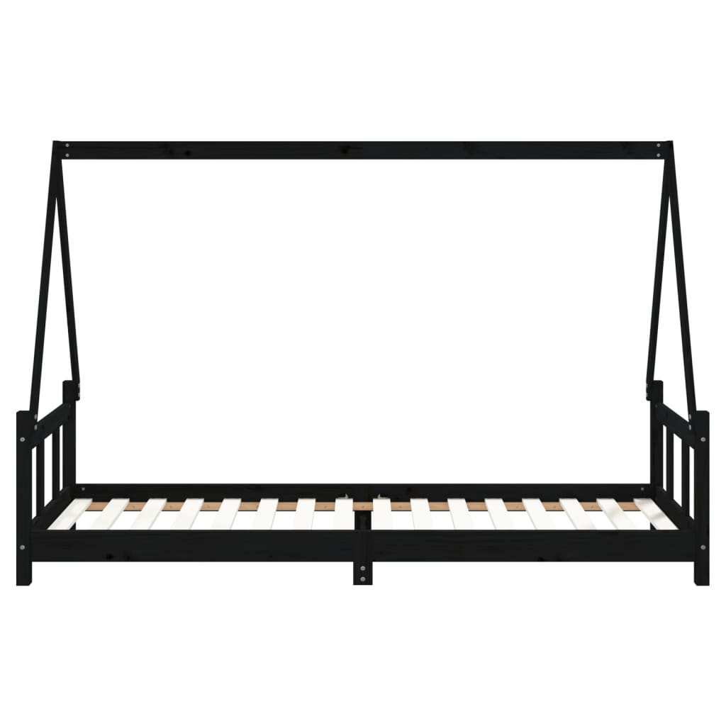 Barnesengeramme svart 90x200 cm heltre furu - SminkeBord.no