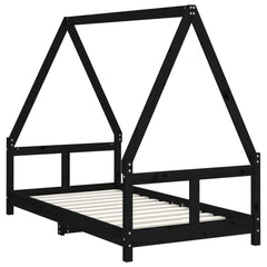 Barnesengeramme svart 80x160 cm heltre furu - SminkeBord.no
