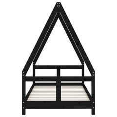 Barnesengeramme svart 80x160 cm heltre furu - SminkeBord.no