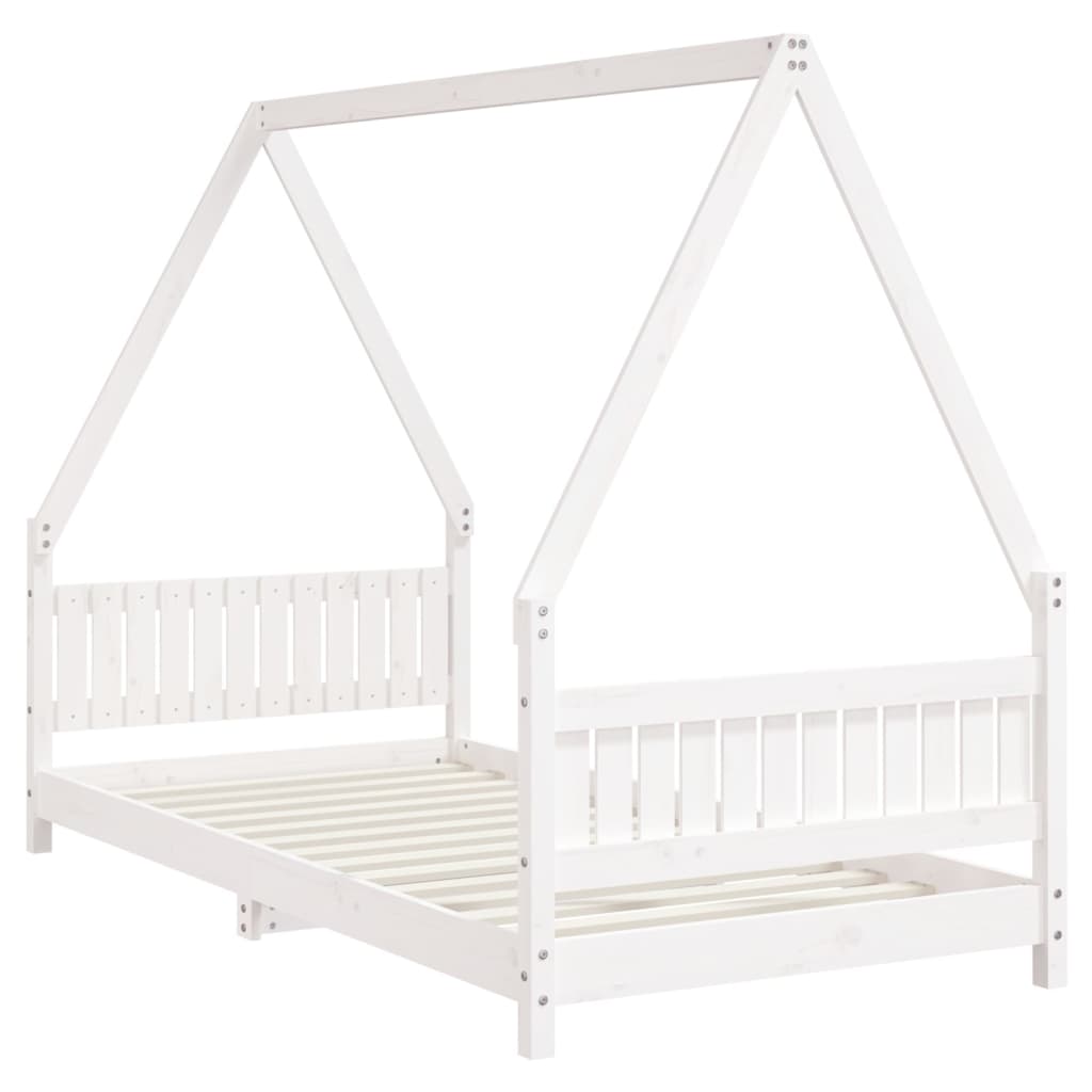 Barnesengeramme hvit 90x190 cm heltre furu - SminkeBord.no
