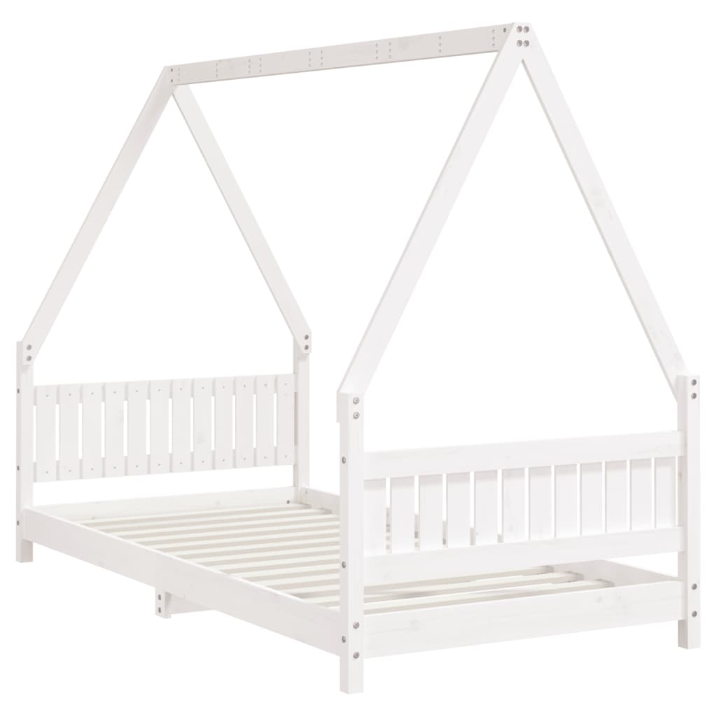 Barnesengeramme hvit 90x190 cm heltre furu - SminkeBord.no