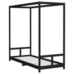Barnesengeramme svart 80x200 cm heltre furu - SminkeBord.no