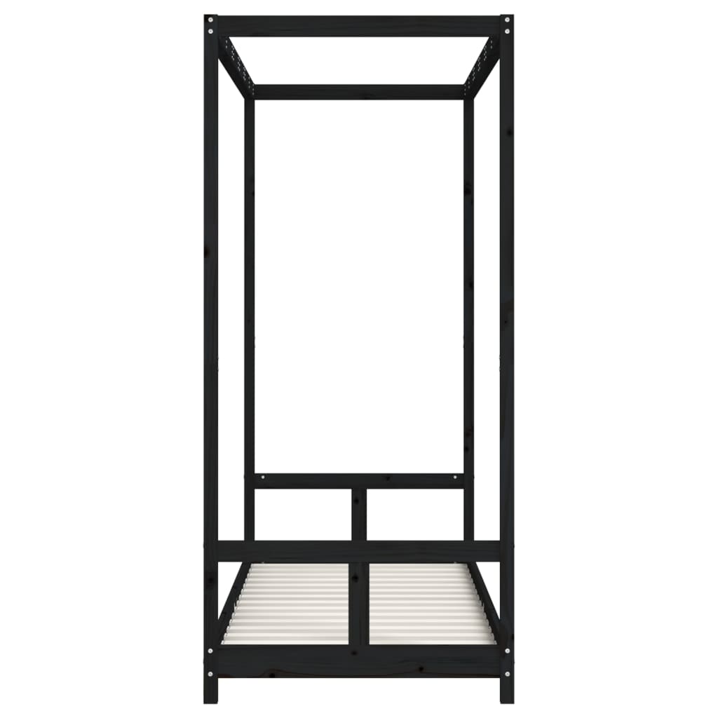 Barnesengeramme svart 80x200 cm heltre furu - SminkeBord.no