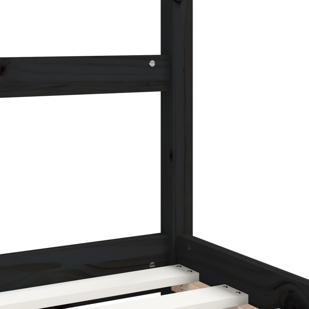 Barnesengeramme svart 80x200 cm heltre furu - SminkeBord.no