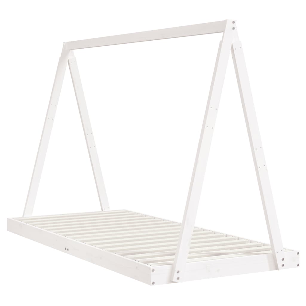 Barnesengeramme hvit 90x200 cm heltre furu - SminkeBord.no