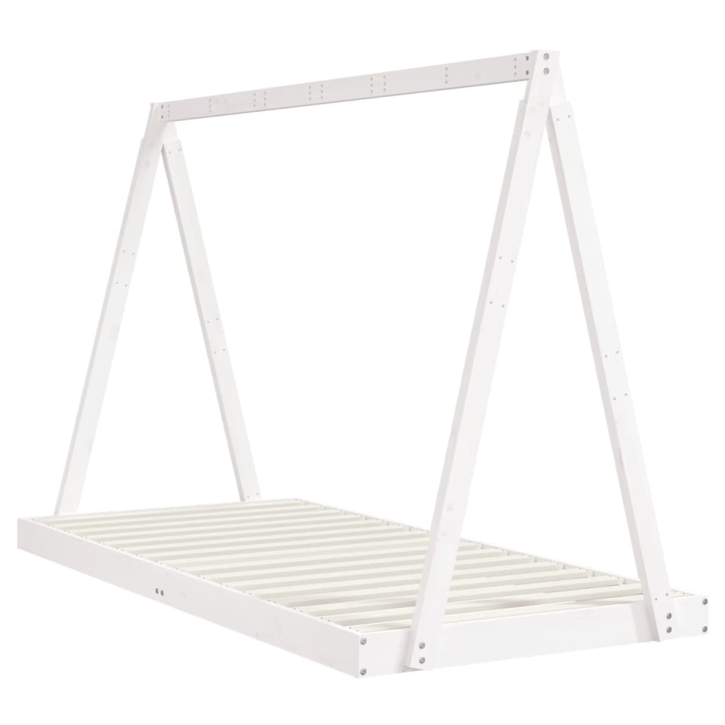Barnesengeramme hvit 90x200 cm heltre furu - SminkeBord.no