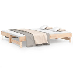 Uttrekkbar dagseng 2x(80x200) cm heltre furu