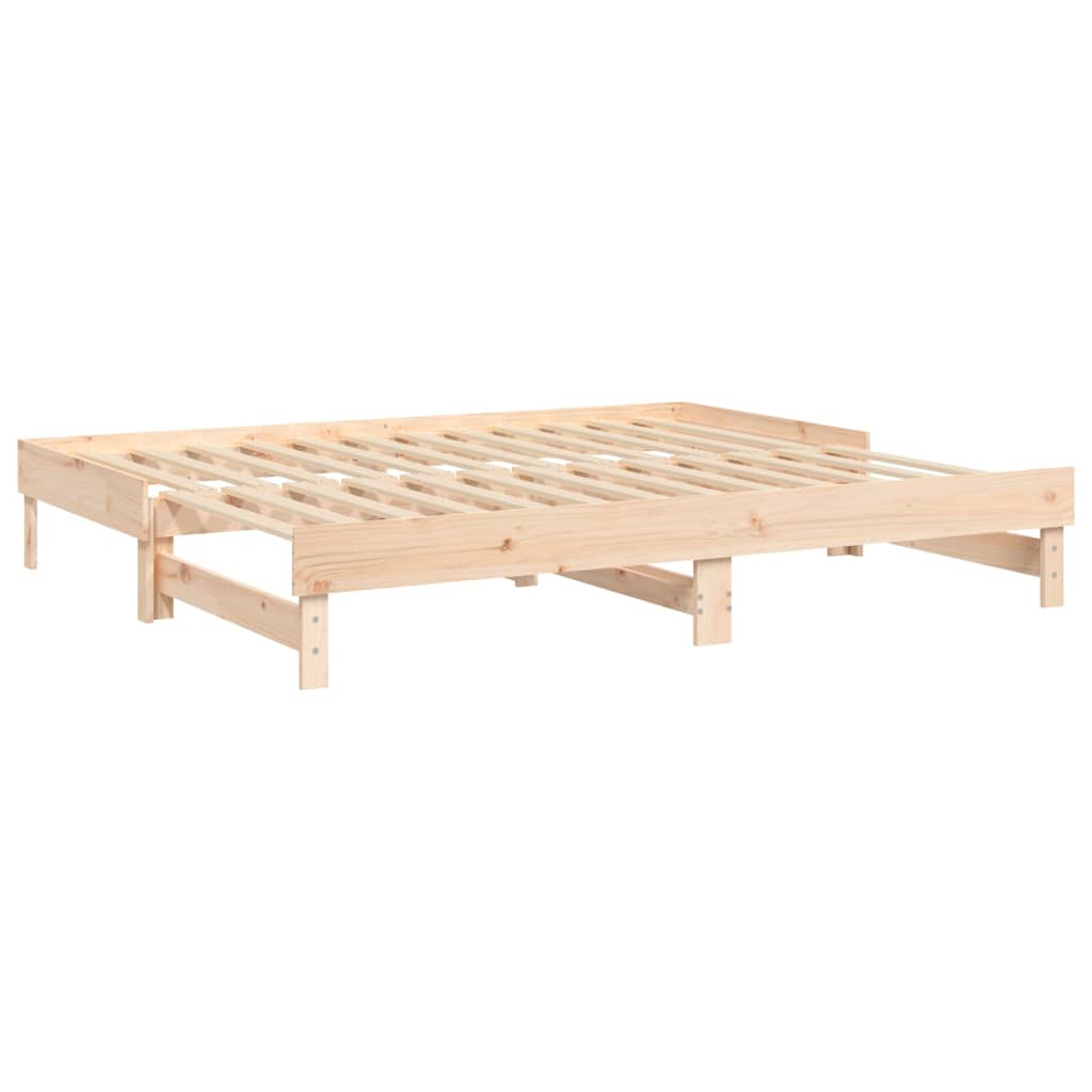 Uttrekkbar dagseng 2x(80x200) cm heltre furu