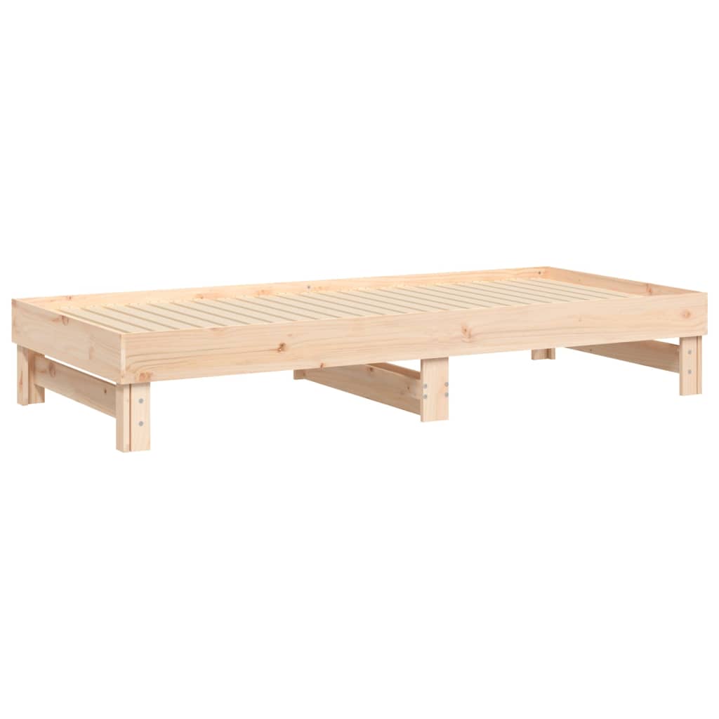 Uttrekkbar dagseng 2x(80x200) cm heltre furu