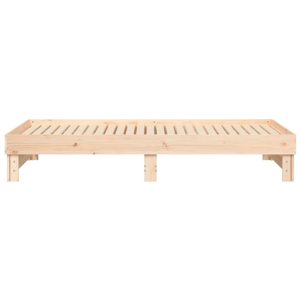 Uttrekkbar dagseng 2x(80x200) cm heltre furu